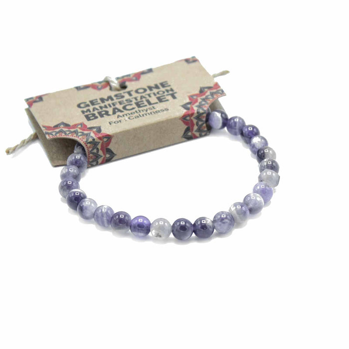 Gemstone 'Manifestation' Bracelet - Amethyst - Calmness