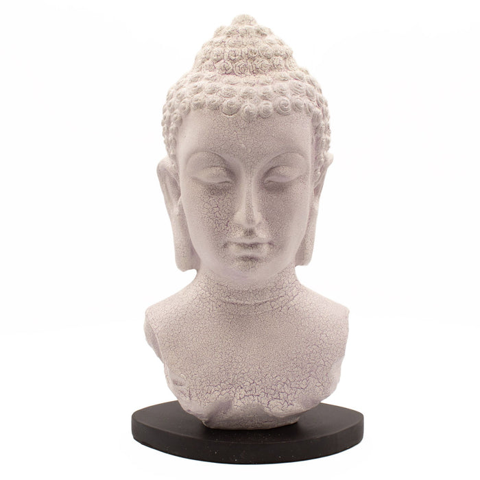 Buddha Glow Lamp - Bust, Lavender Crackle