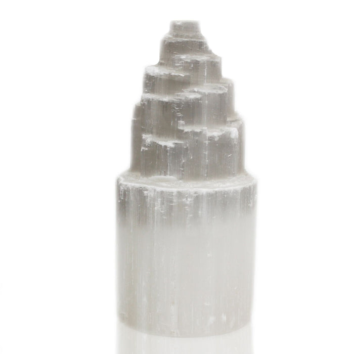 Selenit-Turmlampe (20 cm)