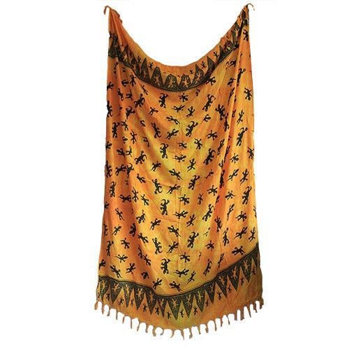 Bali Sarongs - Gecko, Gelb
