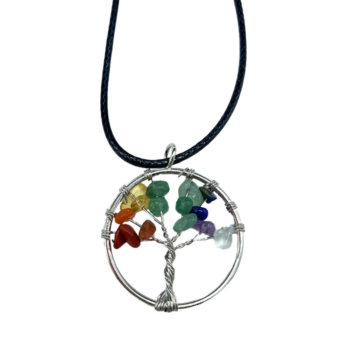 Gemstone Tree of Life Pendant - Chakra
