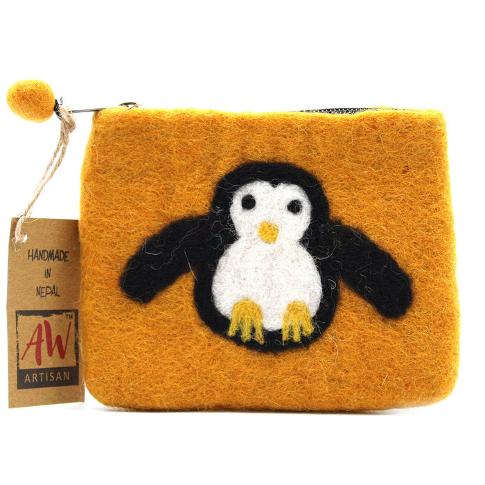 Filz-Reißverschlussbeutel - Süßer Pinguin