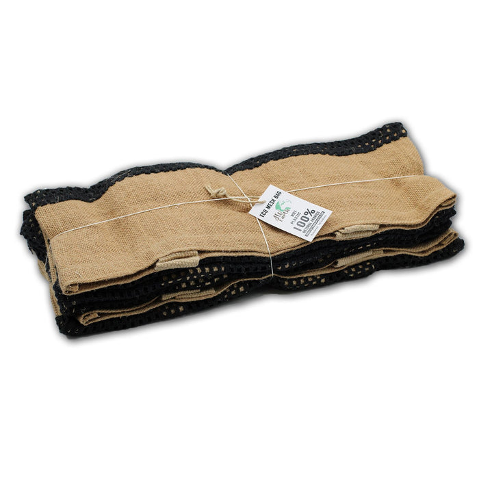 Jute- & Baumwollnetzbeutel – Schwarz