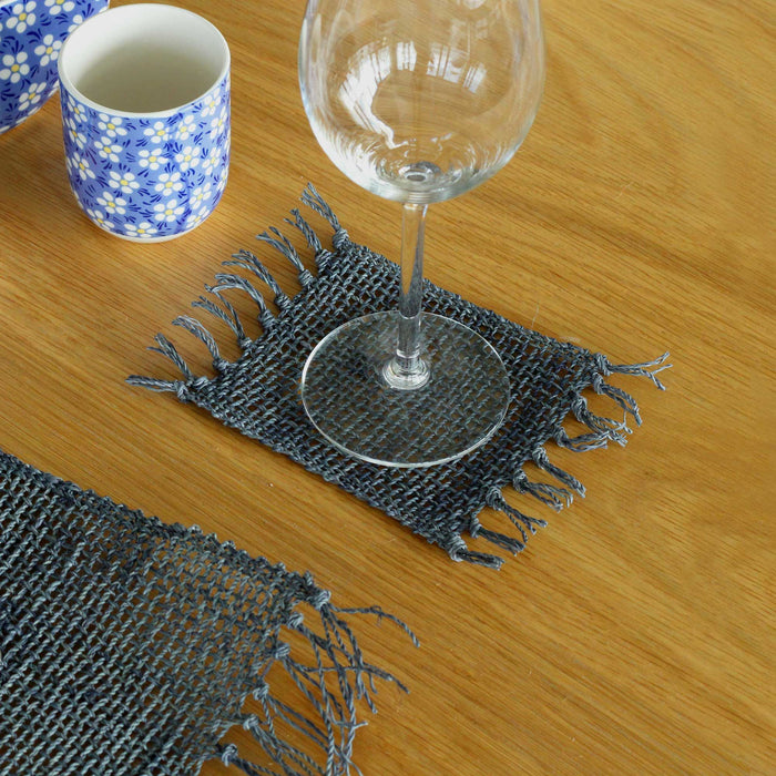 Seagrass Coasters - Charcoal, Set of 4