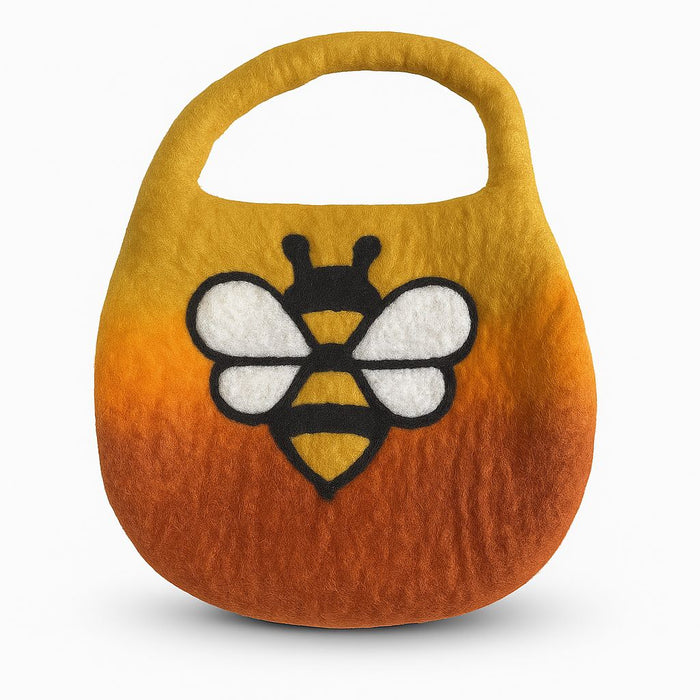 Gefilzte Tasche – Biene, Sonnenaufgang-Orange