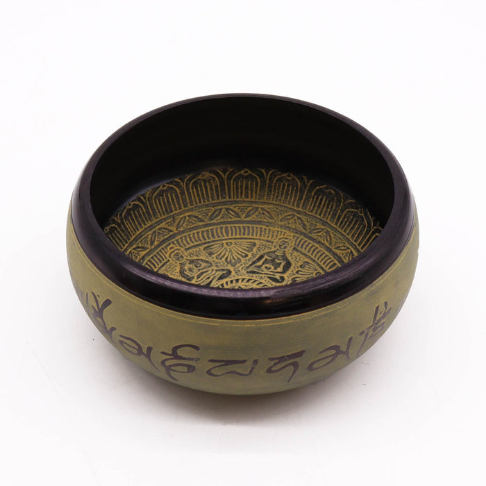 Earth Powder Singing Bowl - Mantra Five Buddha