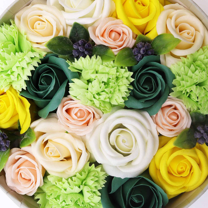 Seifenblumen Geschenkbox - Gelb & Grün - Frühlingsfeste