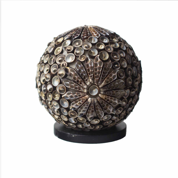 Boho Sea Shell Lamp - Chocolate Twist Globe, 15cm