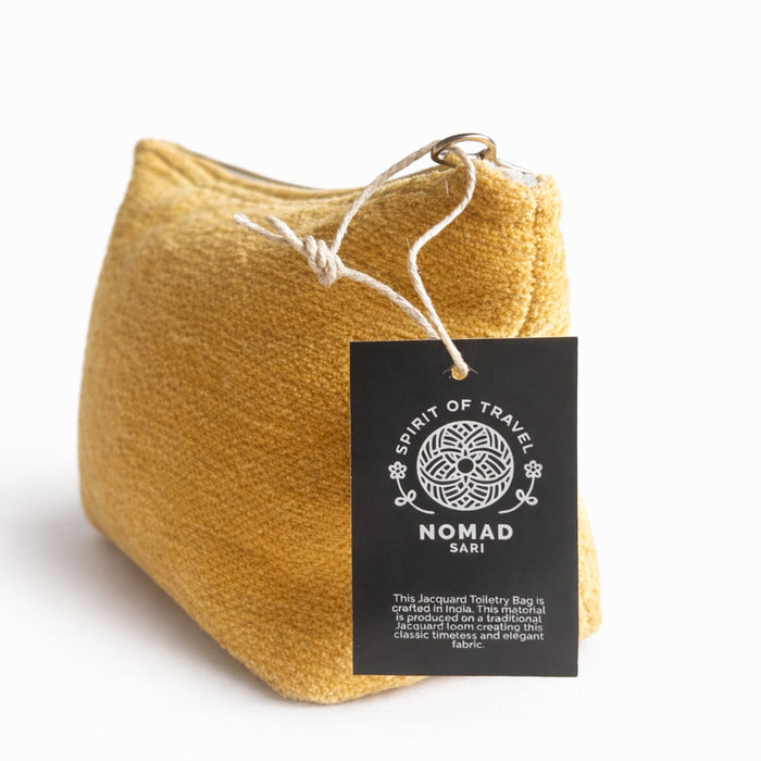 Nomad Sari Indische Jacquard Kulturtasche - Ringelblumenwebstuhl