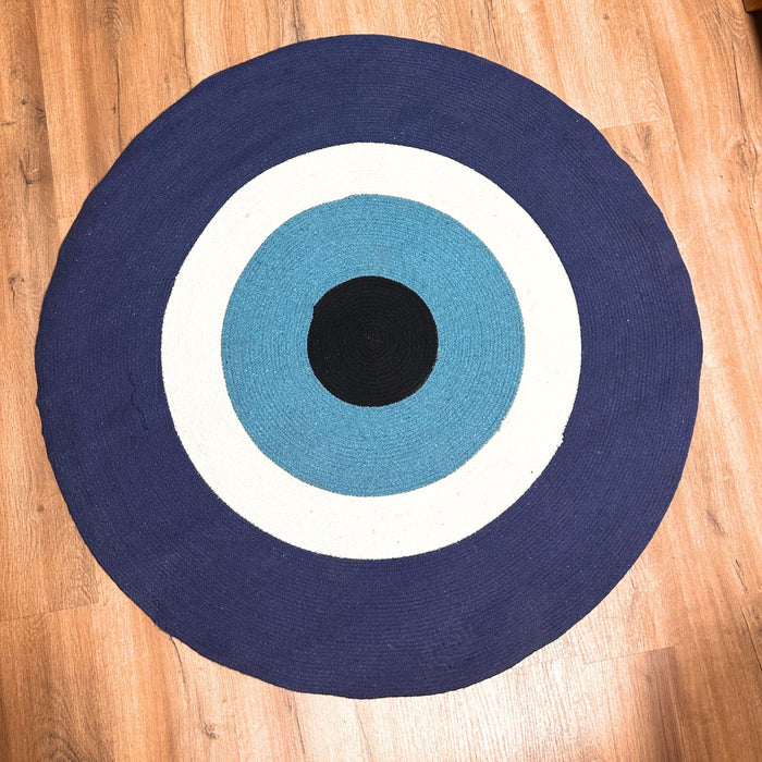 Baumwollseil-Teppich – Böser Blick, 120 cm