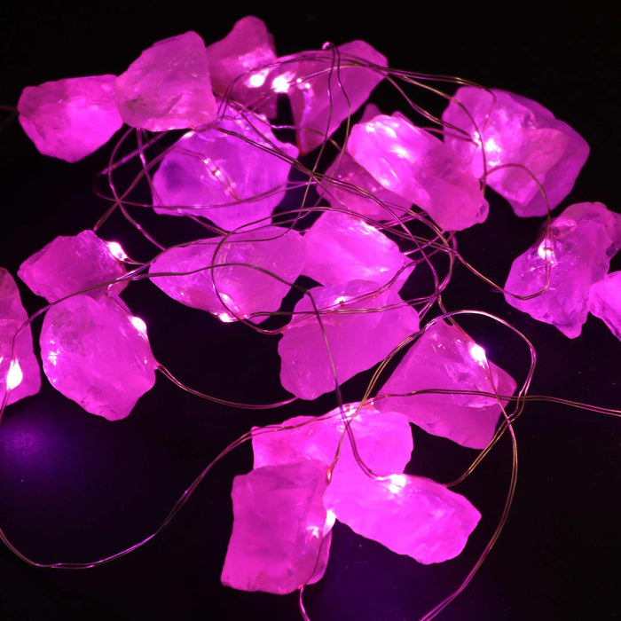 Lumières d'Enchantement de Gemmes - Quartz Rose
