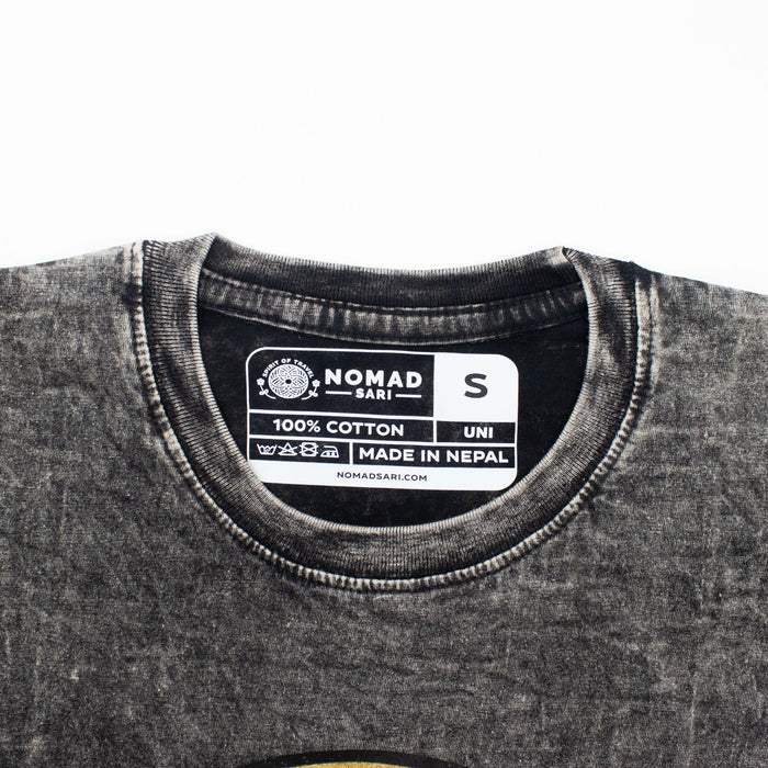 Stonewashed-Baumwoll-T-Shirt – Rebel, Anthrazit (Small)