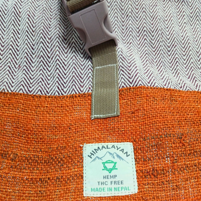 Hanf-Trekking-Rollrucksack – Sonnenuntergangsorange