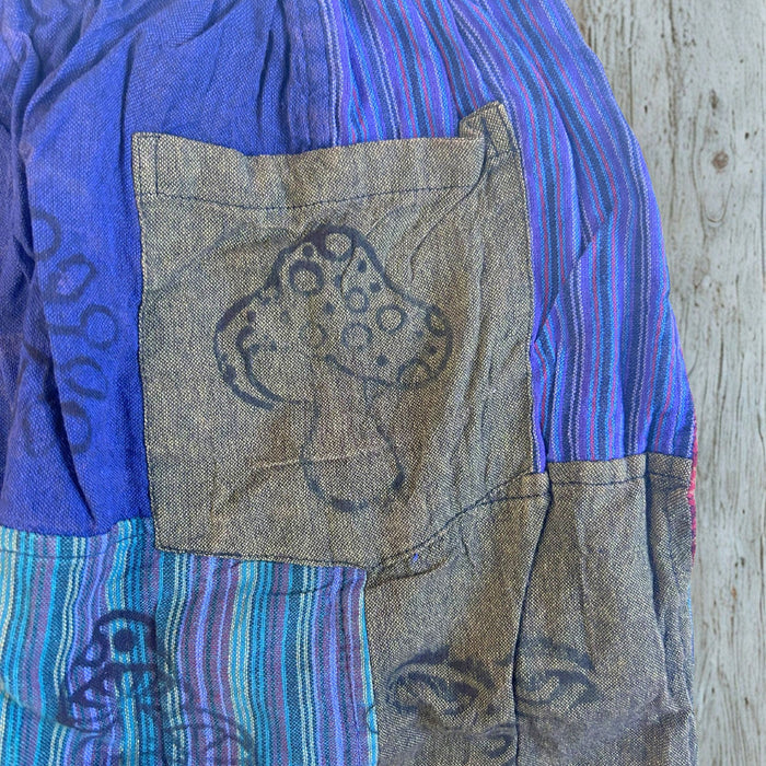 Patchwork Trousers - Purple - S/M