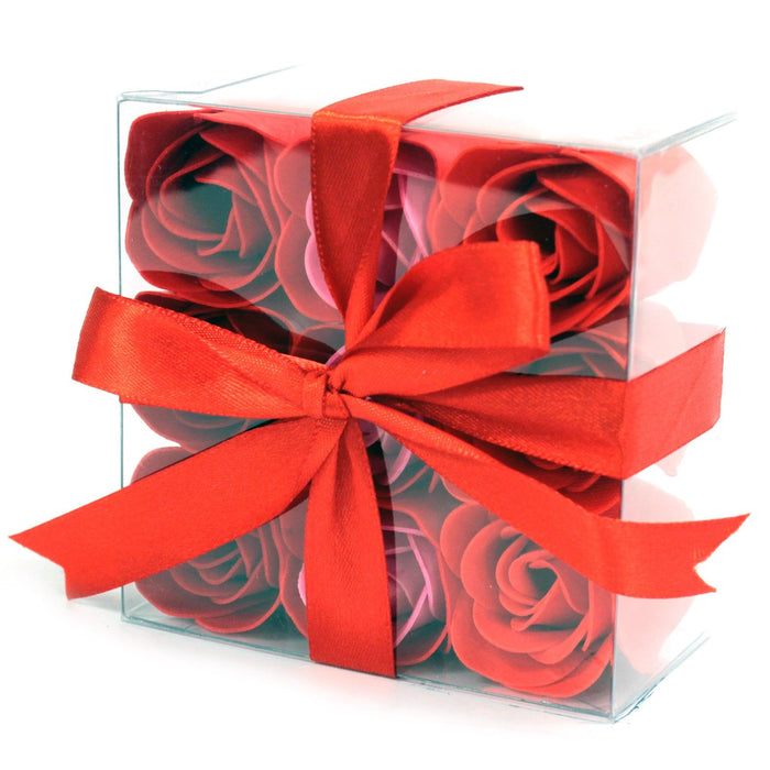 Seifenblumen - Rote Rosen (9er Set)