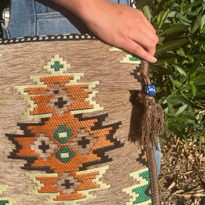 Kilim Sommer Umhängetasche - Beige