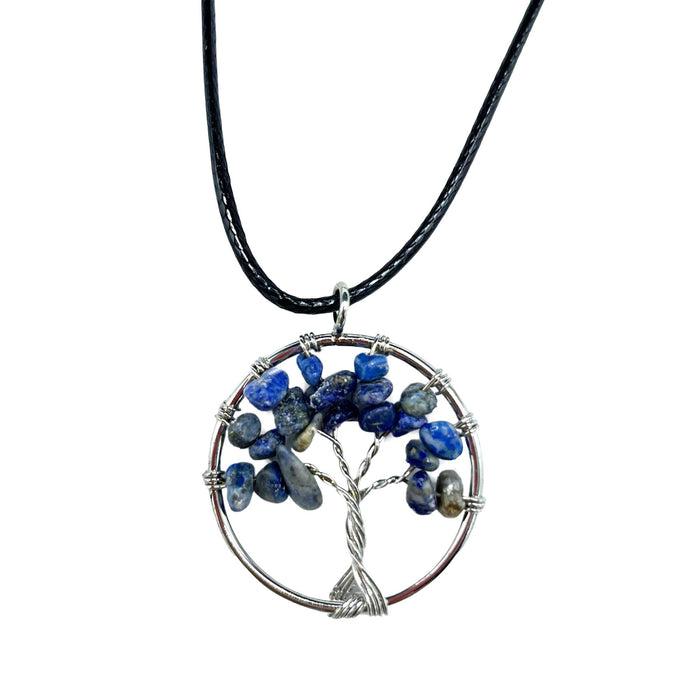 Gemstone Tree of Life Pendant - Sodalite