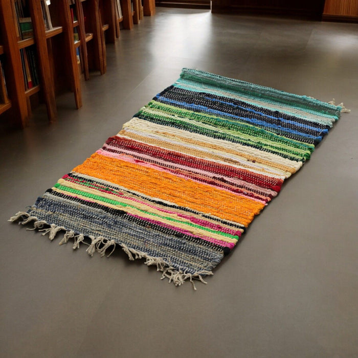 Medium Rag Rug - Rainbow Colours