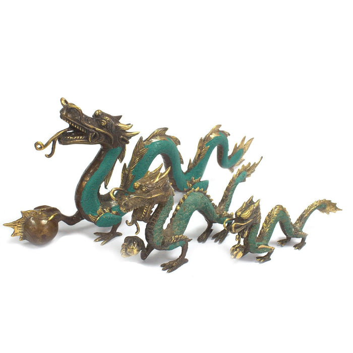 Kleiner Feng-Shui-Drache mit Kugel – 20 cm