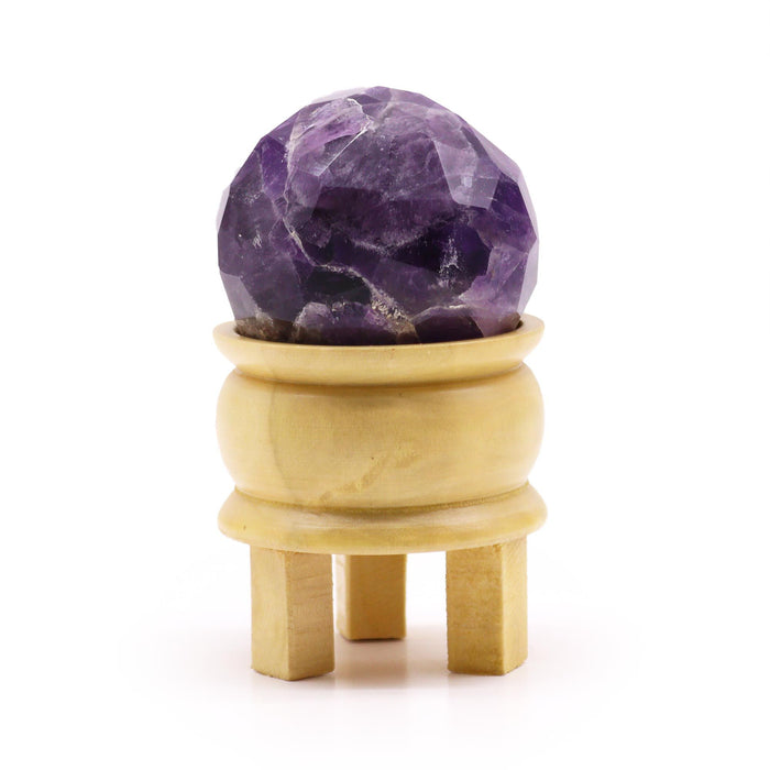 Faceted Gemstone Healing Ball - Amethyst
