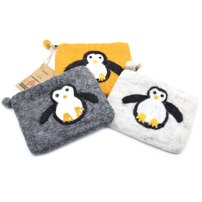 Filz-Reißverschlussbeutel - Süßer Pinguin