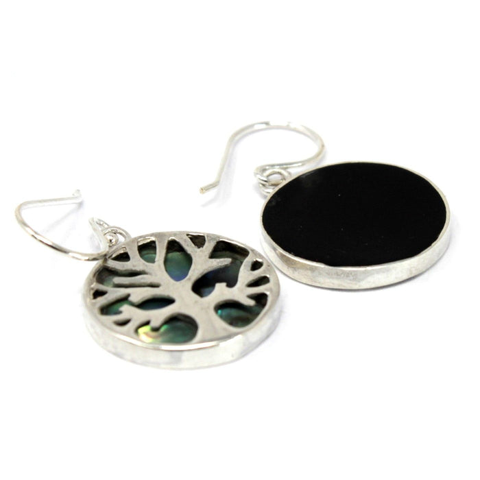 Sterling Silver & Abalone Earrings - Tree of Life