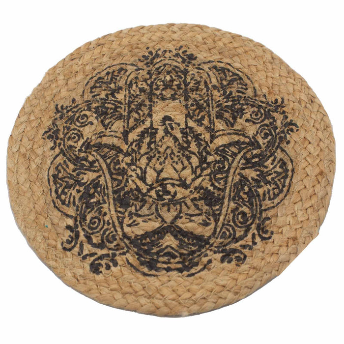Jute Place Mat - Hamsa