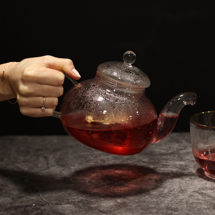 Glass Infuser Teapot - Round Pearl (800ml)