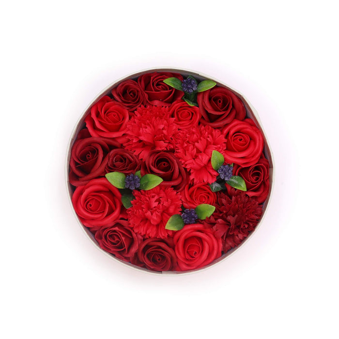 Seifenblumen Geschenkbox - Klassische rote Rosen