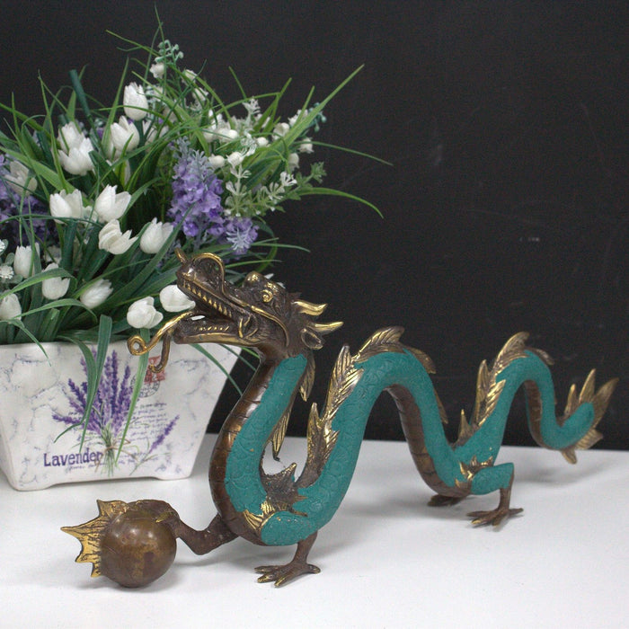 Großer Feng-Shui-Drache mit Kugel – 45cm