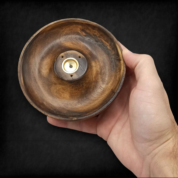 Mango Holz Räucherstäbchen & Kegel Brenner Scheibe - Schlicht