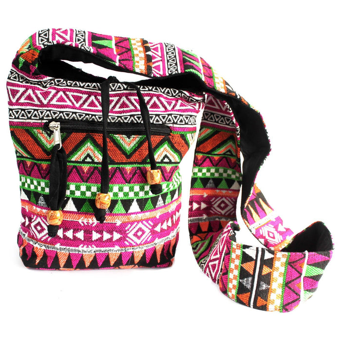 Jacquard-Sling-Bag – Pink