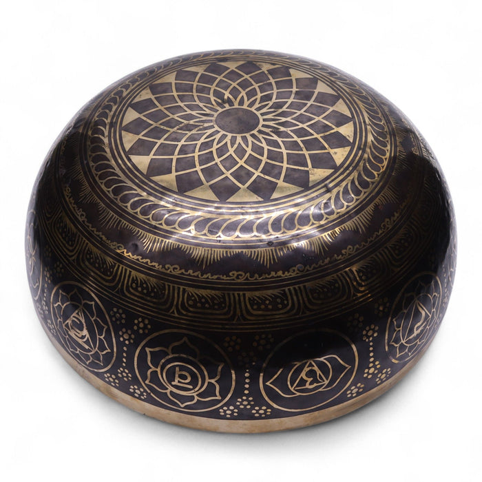 Huge Vibrational Feet Standing Bowl - Engraved, 50cm