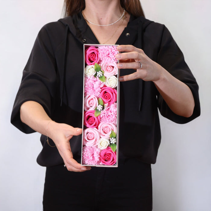 Geschenkbox Seifenblumen - Rosa - Baby-Segen