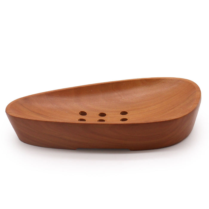 Klassische Naseberry Holz Seifenschale – Organische Form