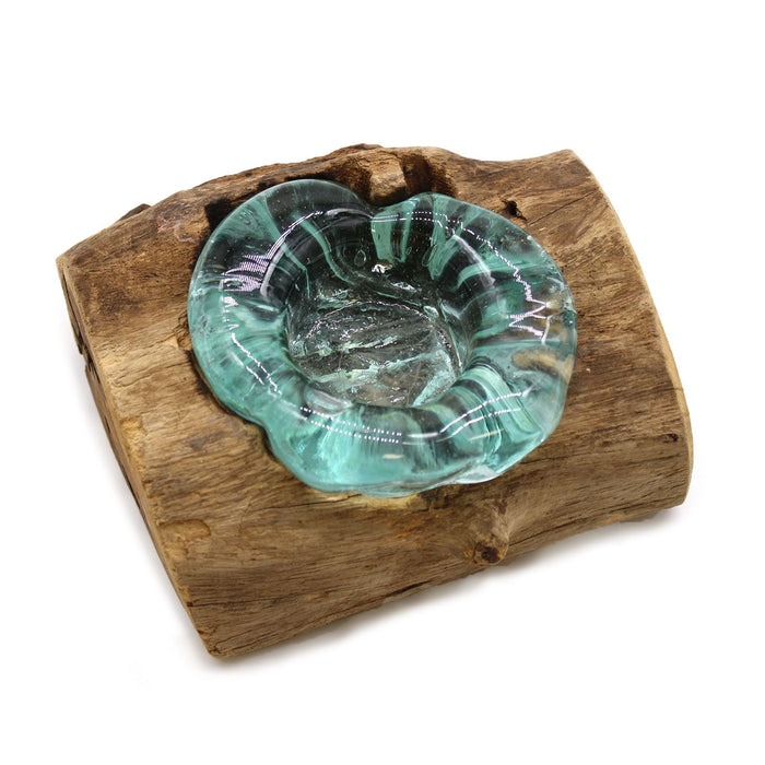 Molton Glass & Gamal Holz – Einzelner Teelichthalter