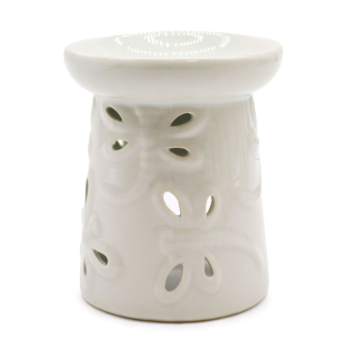 Keramik-Duftlampe Libelle, Weiß