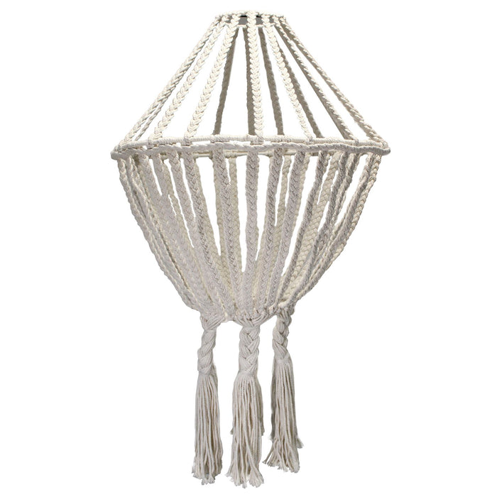 Macrame Large Drop Cotton Rope Chandelier - Natural