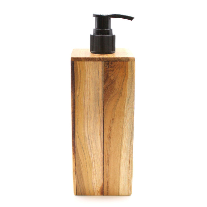 Seifenspender aus Natur-Teakholz – Quadratisch – 250ml