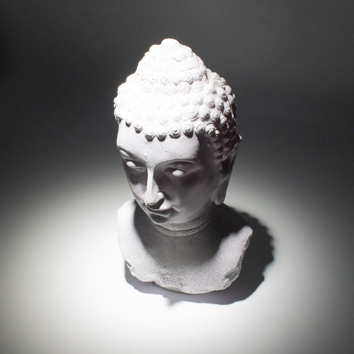 Buddha Glow Lamp - Bust, Lavender Crackle