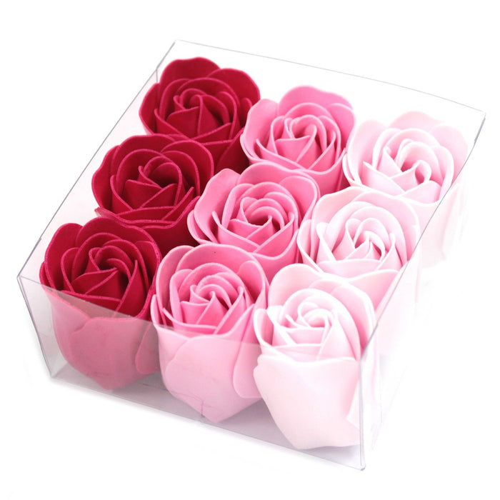 Seifenblumen - Rosa Rosen (9er Set)