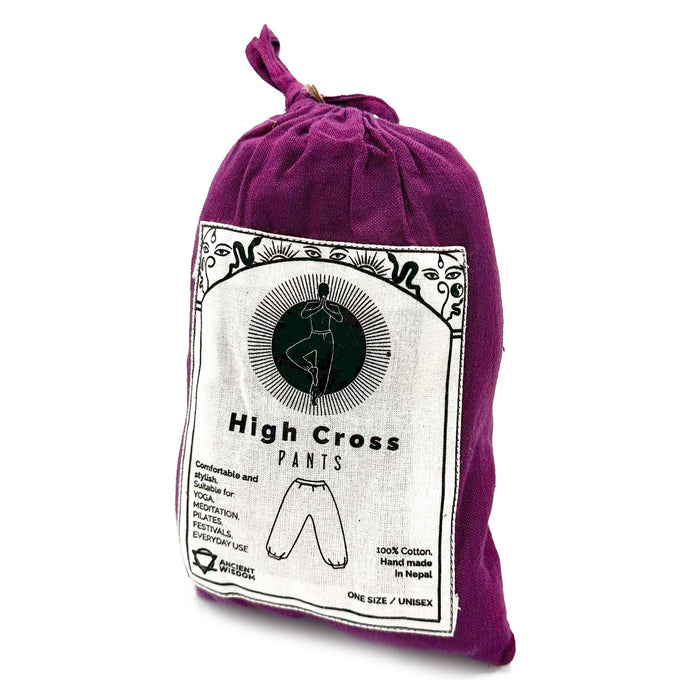 High Cross Yoga & Festival Pants - Himalayan Print, Purple
