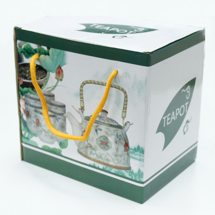 Herbal Teapot Set - Chinese Fans