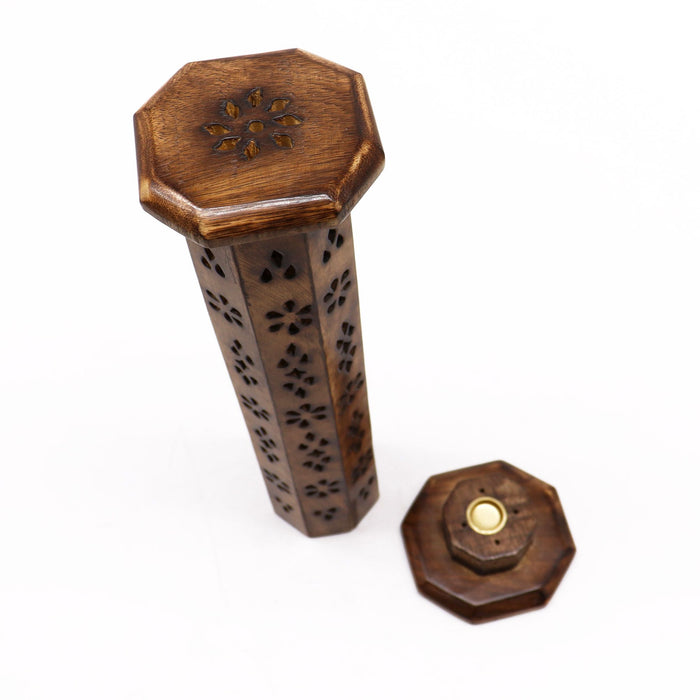 Mangoholz-Säule - Achteckig