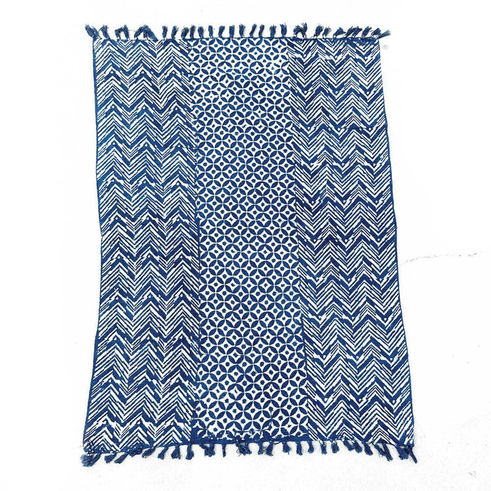 Handmade Indigo Throw - Namoona Waves