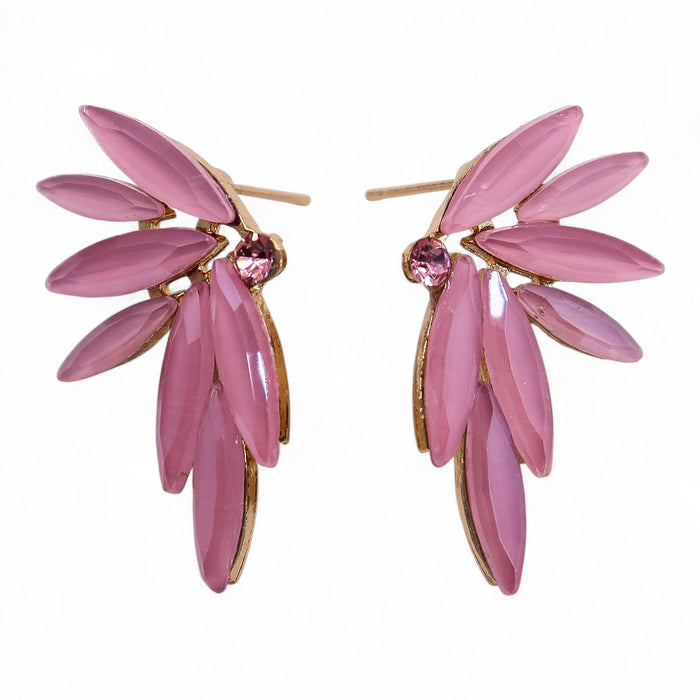 Nymph Aurora Glass Earrings - Fairies, Soft Pink