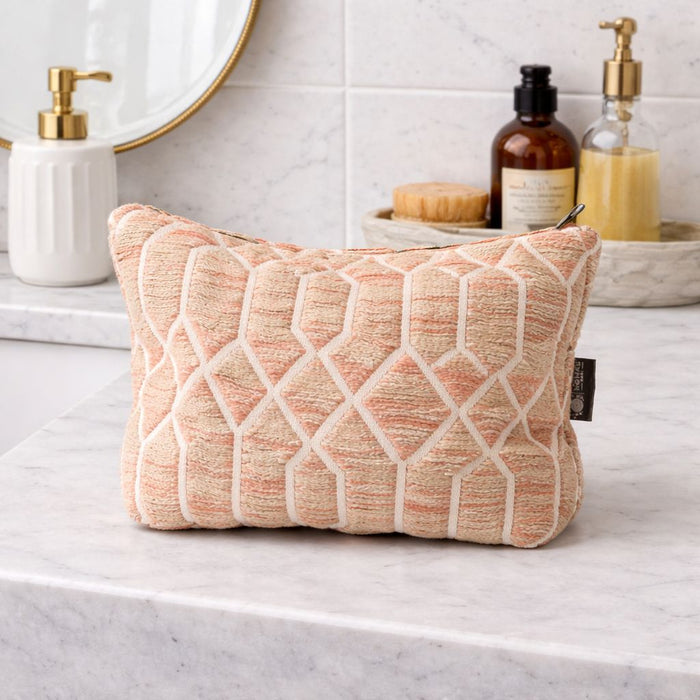 Nomad Sari Indische Jacquard Kulturtasche - Rosen-Gitter