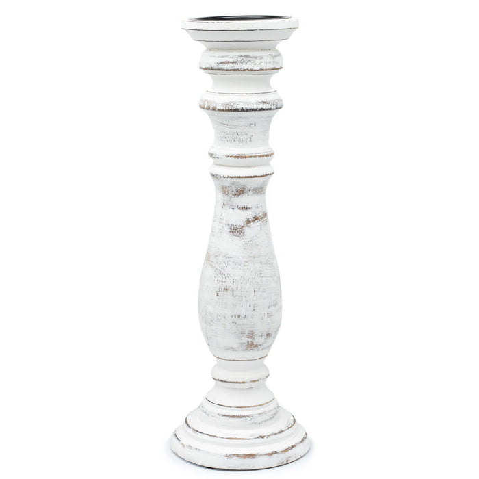 Large Candle Stand - Whitewash