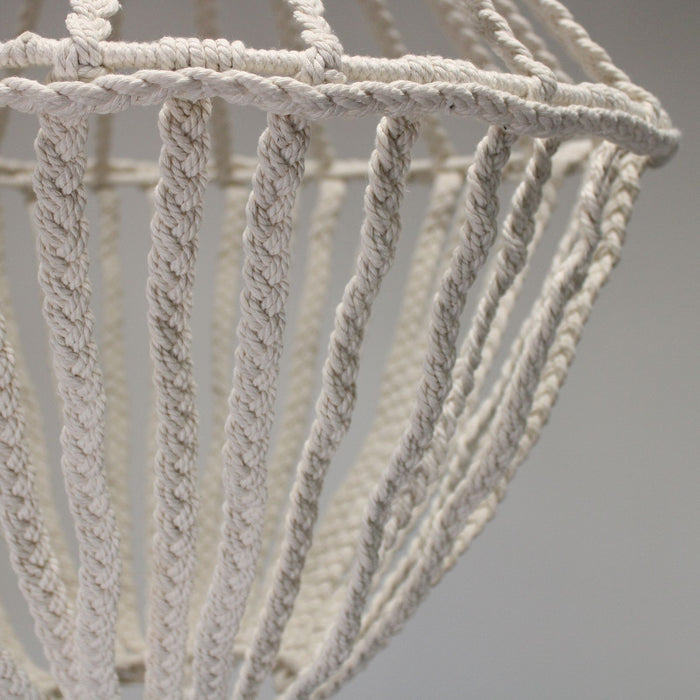 Macrame Large Drop Cotton Rope Chandelier - Natural