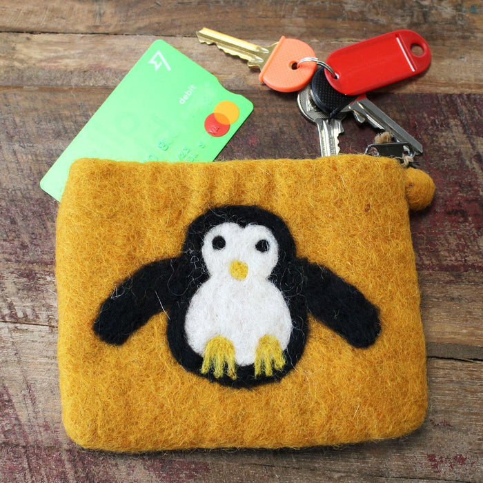 Filz-Reißverschlussbeutel - Süßer Pinguin